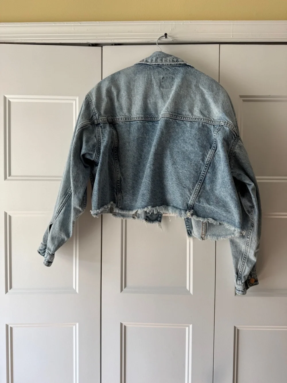 wild fable Light Wash Blue Cropped Denim Jacket - SZ XXS - Picture 4 of 10